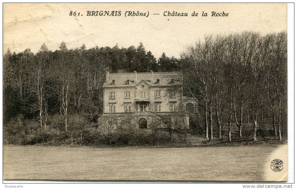 CPA 69 BRIGNAIS CHATEAU DE LA ROCHE 1928 - Brignais