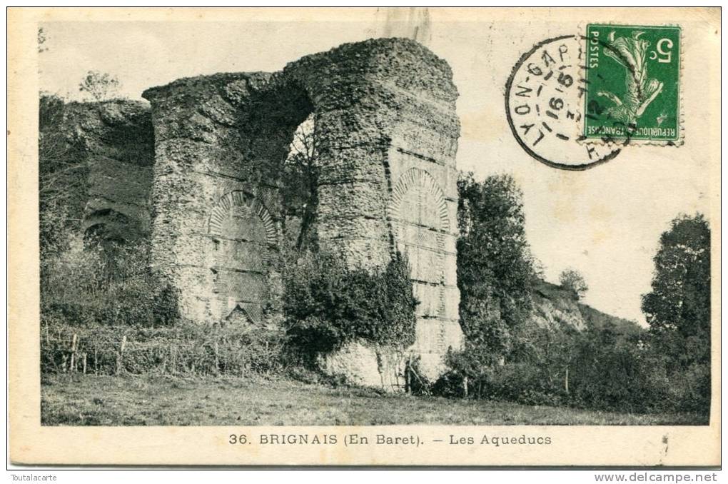 CPA 69 BRIGNAIS LES AQUEDUCS 1912 - Brignais