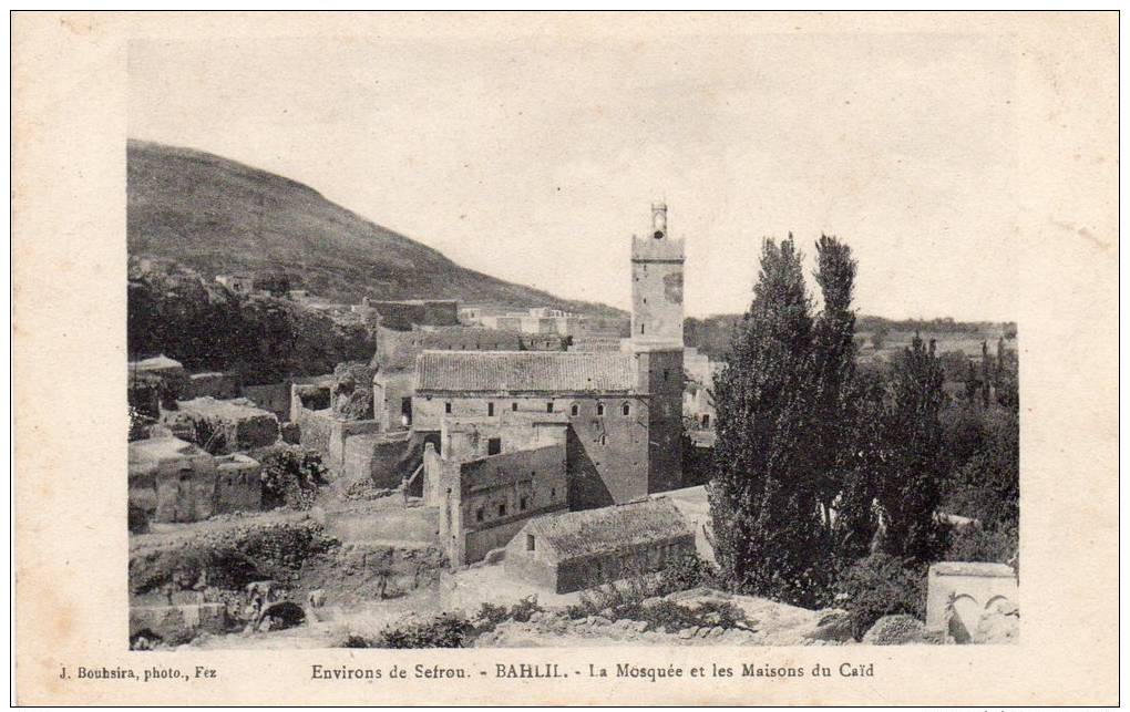 CPA...MAROC..BAHLIL..LA MOSQUEE ET LES MAISONS DU CAID......PRIX: 1,99 € - Autres & Non Classés