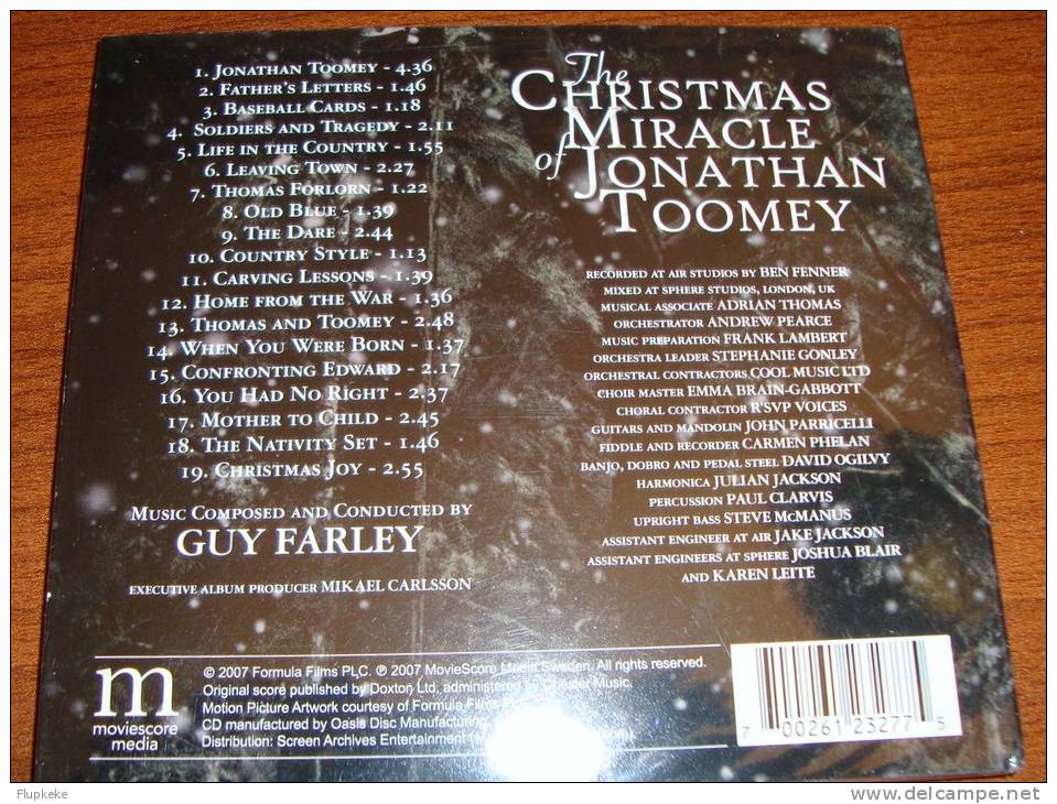 Cd Soundtrack Christmas Miracle Of Jonathan Toomey Guy Farley Edition Movie Score Media Records Limited Edition - Filmmusik