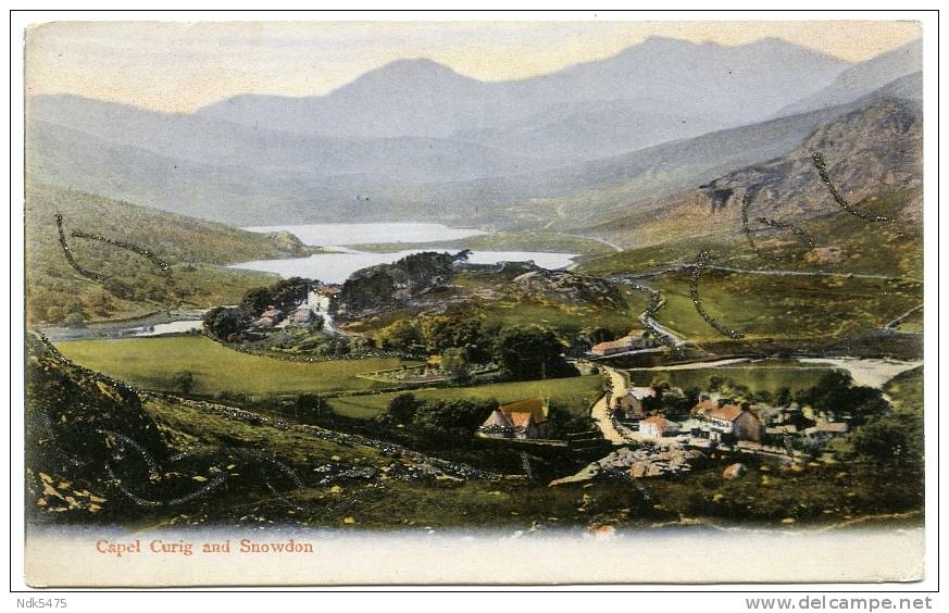 CAPEL CURIG AND SNOWDON (WITH GLITTER) - Caernarvonshire