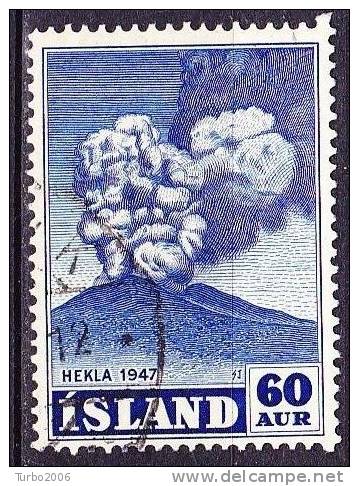 Republik 1948 Ausbruch Des Vulkans Hekla Im Jahre 1947 60 Aur Blau Mi. 251 - Oblitérés