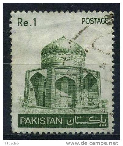 PAKISTAN  503° 1r  Vert-olive  Mausolée D'Hibrahim Khan Makli (10% De La Cote +v 0,25 €) - Pakistan