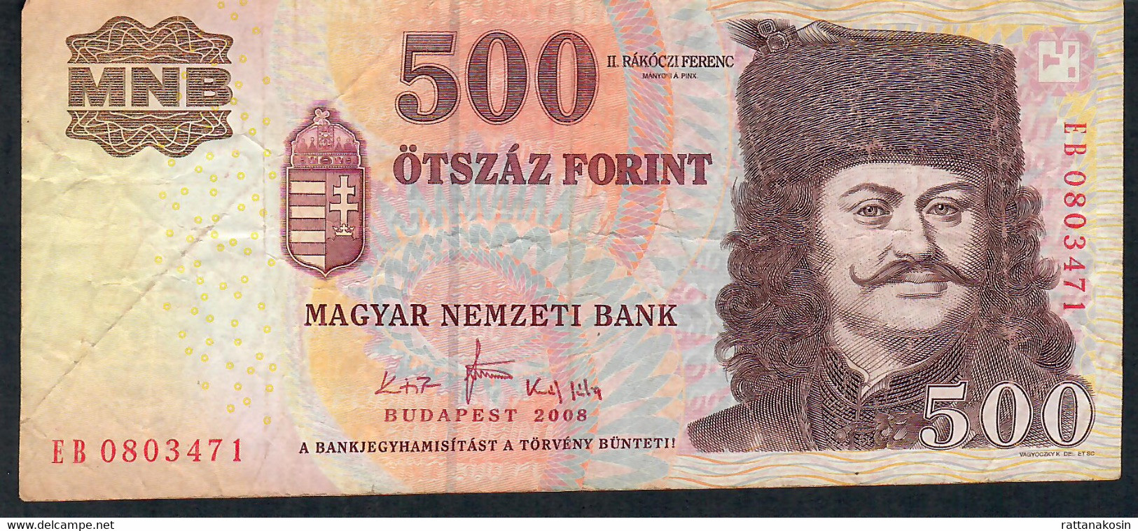 HUNGARY P188a 500 FORINT  2001  # EC          VF   NO P.h. ! - Hungary