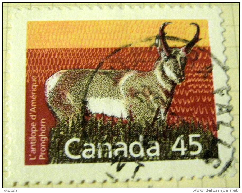 Canada 1990 Pronghorn 45c - Used - Oblitérés