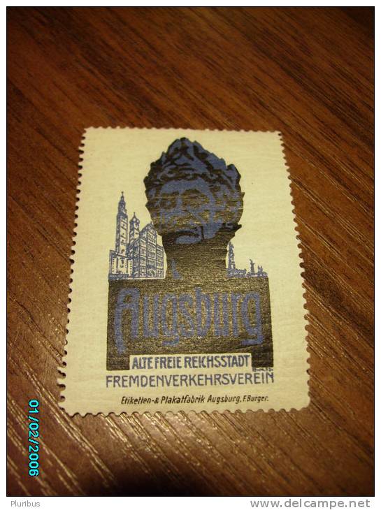 GERMANY  AUGSBURG , LABEL  STAMP  VIGNETTE  Viñeta  CINDERELLA - Bières