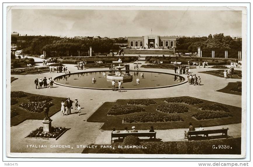 BLACKPOOL : STANLEY PARK - ITALIAN GARDENS / ADDRESS - LEEDS, BRAMLEY, CALVERLEY GROVE (WINN) - Blackpool