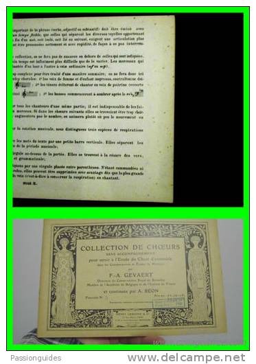 @ COLLECTION DE CHOEURS / F.-A. GEVAERT / FASCICULE N° 5 : Musique Partition - Musique