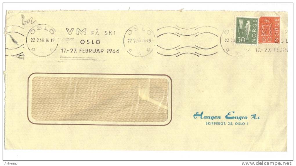 TZ602 - NORVEGIA , Lettera Commerciale Per L'Italia 22/2/1966 - Lettres & Documents