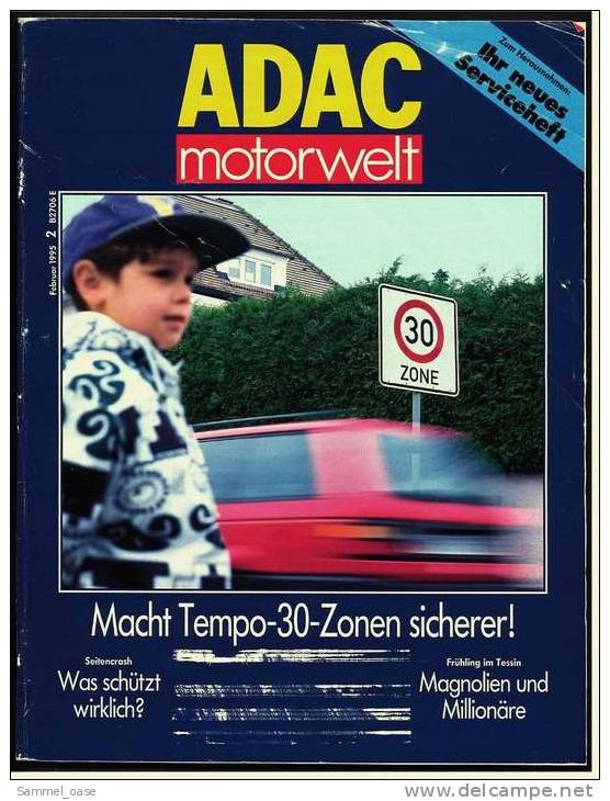ADAC Motorwelt 2 / 1995  Mit :  Test : Alfa 145 , BMW 750i , Ford Mondeo Turnier TD , Mazda 323F - Cars & Transportation