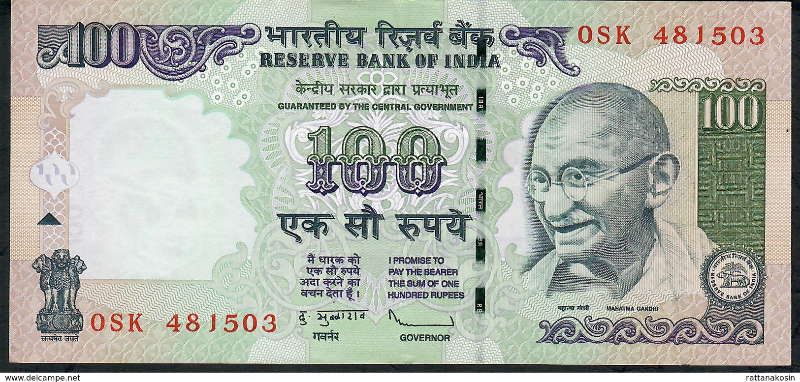 INDIA INDE P98h 100   RUPEES  2011 #OSK Sign.20 NO LETTER  AU NO P.h. ! ! - Inde