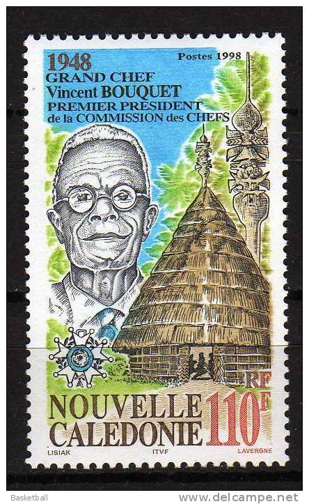 Grand Chef Vincent Bouquet- Nouvelle-Calédonie 762 NMH 1998 - Unused Stamps