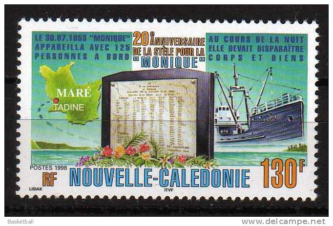 20ème Anniversaire De La Stèle Pour "La Monique"- Nouvelle-Calédonie 778 NMH 1998 - Ungebraucht