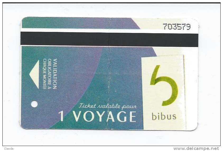 49 T - TICKET BUS Et TRAMWAY - BREST BIBUS - Europa