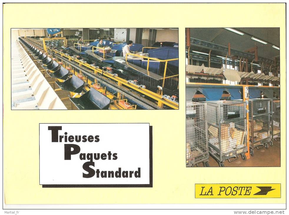 PLAQUETTE La Poste France TRIEUSE PAQUETS STANDARD COLIS CARATERISTIQUES TECHNIQUES PHOTOS - Postverwaltungen