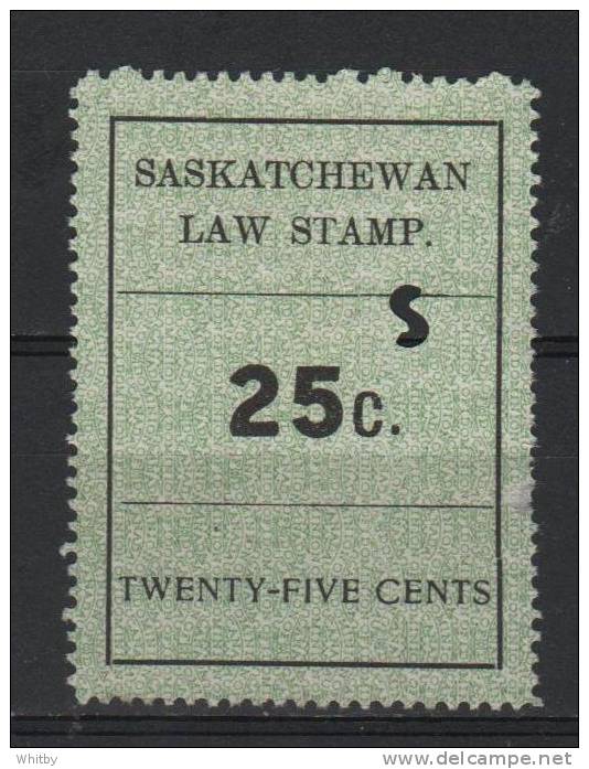 Canada  1907 25 Cent Saskatchewan Law Issue #SL24 - Steuermarken