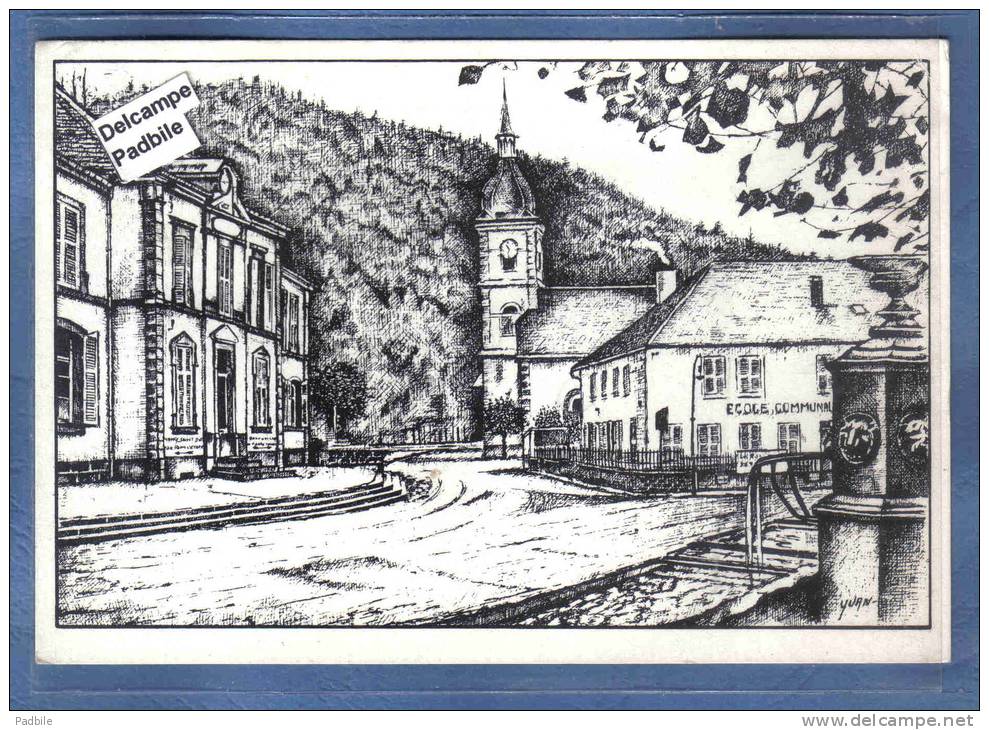 Carte Postale 88. Celles-sur-Plaine  L'église Et Les écoles  Par Yvan  Très Beau Plan - Autres & Non Classés