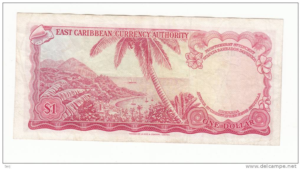 East Caribbean States 1 Dollar 1965 VF+ CRISP P 13c 13 C Sig. 4 - Ostkaribik