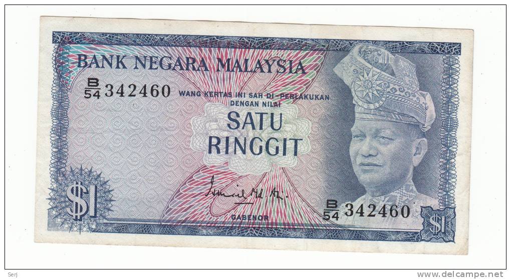 Malaysia 1 Ringgit 1967 - 1972 VF+ P 1a - Malasia