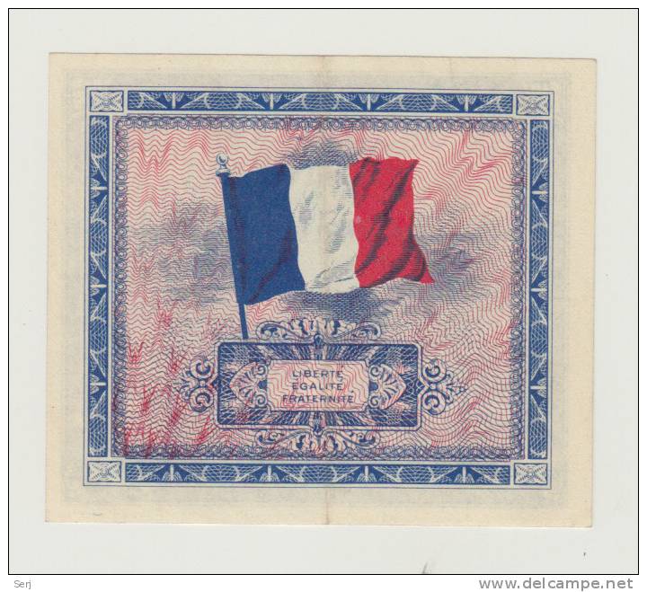 France 5 Francs 1944 XF CRISP Banknote P 115a 115 A - 1944 Drapeau/France