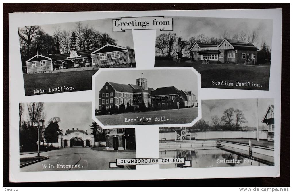 INGHILTERRA UK - LOUGHBOROUGH Cartolina Viaggiata Raffigurante Varie Vedutine Dell'omonimo College. 1954 - Sonstige & Ohne Zuordnung