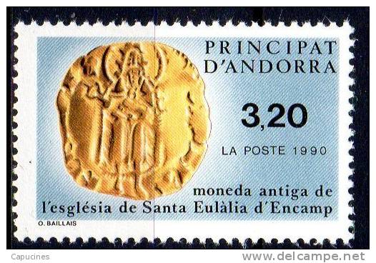 ANDORRE FRANCAIS - 1990: Pièce De Monnaie Provenant De L'église De Sant Eulalia (N°397**) - Neufs