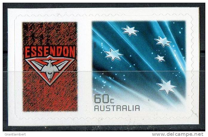 Australia 2011 Essendon Bombers Football Club Left With 60c Blue Southern Cross Self-adhesive MNH - Mint Stamps