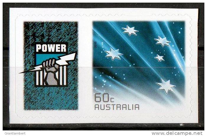 Australia 2011 Port Adelaide Power Football Club Left With 60c Blue Southern Cross Self-adhesive MNH - Mint Stamps