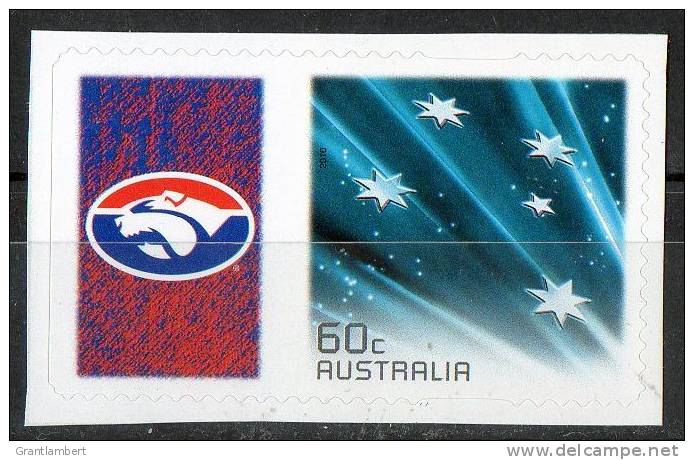 Australia 2011 Western Bulldogs Football Club Left With 60c Blue Southern Cross Self-adhesive MNH - Ungebraucht