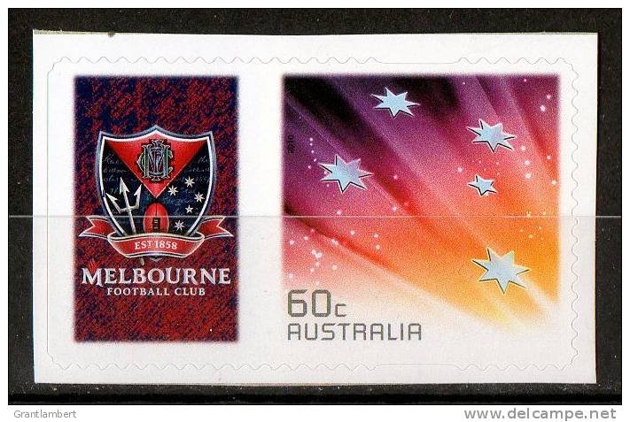 Australia 2011 Melbourne Football Club Left With 60c Red Southern Cross Self-adhesive MNH - Mint Stamps