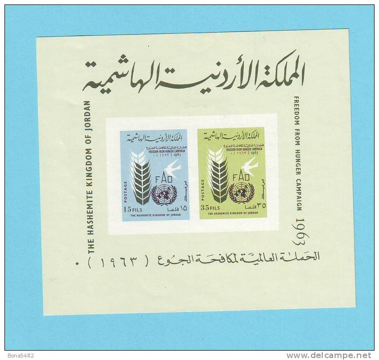 JORDANIE JORDAN LIBERTE 1963 / MLH* Et NON DENTELE  / CO 97 - Jordania