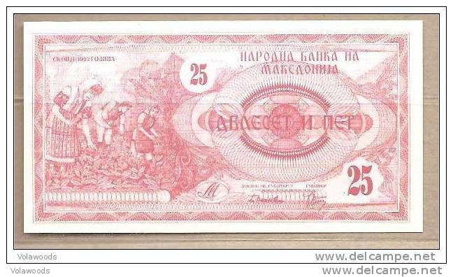 Macedonia - Banconota Non Circolata Da 25 Dinari P-2a - 1992 - Macédoine Du Nord