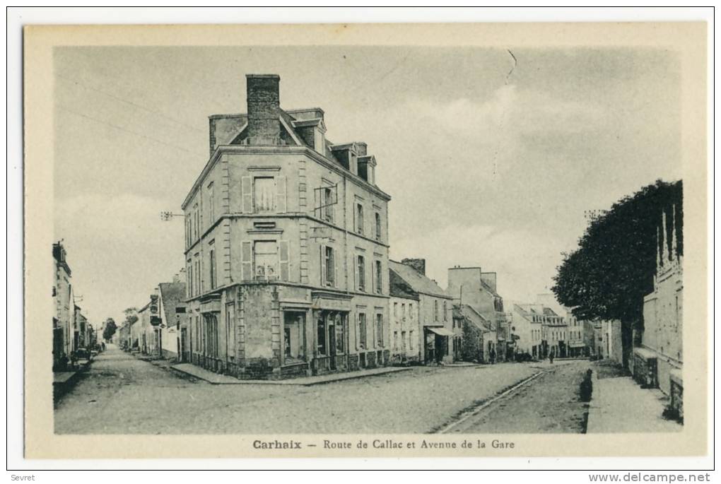 CARHAIX  -  Route De Callac Et Avenue De La Gare. - Carhaix-Plouguer