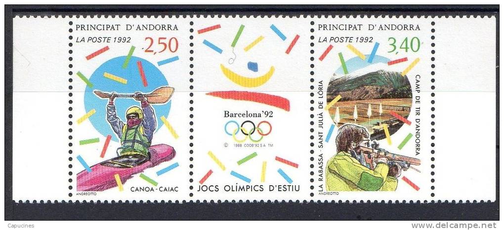 ANDORRE FRANCAIS - 1992: JO De Barcelonne (N°419A**) "Triptyque" - Neufs