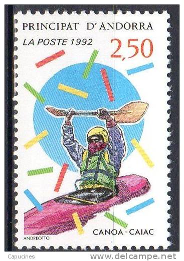 ANDORRE FRANCAIS - 1992: JO De Barcelonne "canoé Kayak" (N°418**) - Neufs
