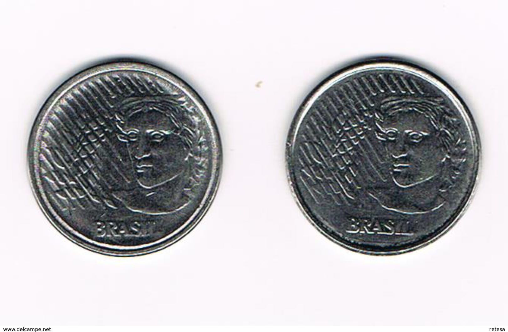 ) BRAZILIE  2 X 10 CENTAVOS  1995/97 - Brasil