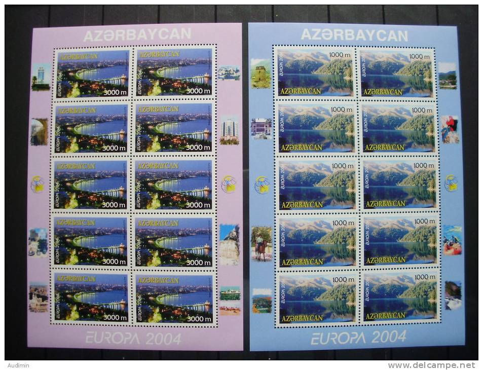 Aserbaidschan 573/4 Yt 489/0 KB/sheet ++ Mnh, EUROPA/CEPT 2004, Ferien - Azerbaïdjan