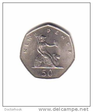 GREAT BRITAIN   50  NEW PENCE  1969  (KM # 913) - 50 Pence