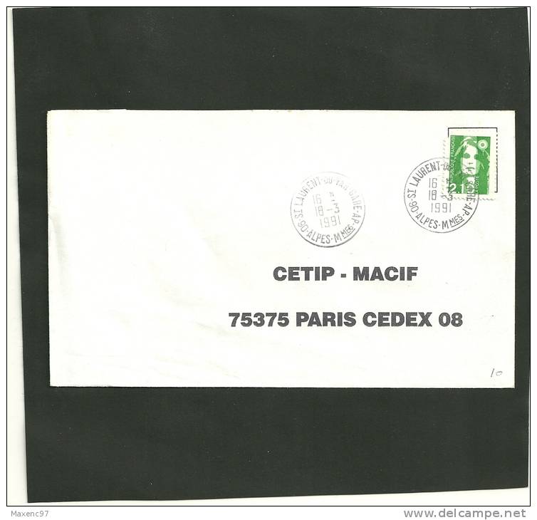 2,10 BRIAT OBLITERATION AGENCE POSTALE ST LAURENT DU VAR GARE AP - 1961-....