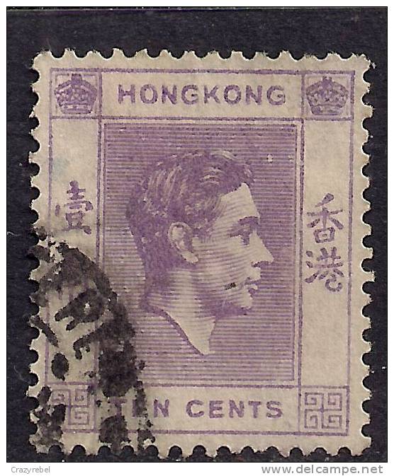 HONG KONG 1938 - 52 KGV1 10 Ct VIOLET USED STAMP..  ( A314 ) - Oblitérés
