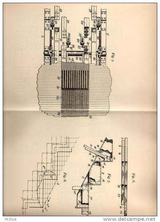 Original Patentschrift - P. Lorillard In Tuxedo Park , USA , 1905 , Fördermaschine , Förderband  !!! - Tools