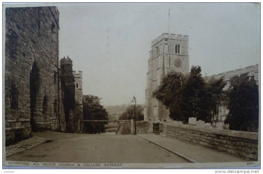 Maidstone - All Saints Church & College Gateway - Rochester