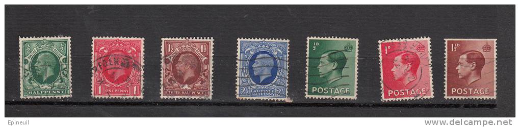 GB ° N° LOT DE 7 TIMBRES DIFF  YT - Autres & Non Classés