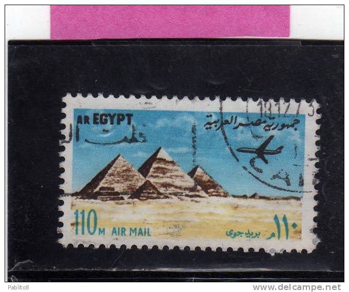 EGYPT EGITTO 1972 AIR MAIL PYRAMIDS GIZEH - POSTA AEREA PIRAMIDI USED - Luftpost