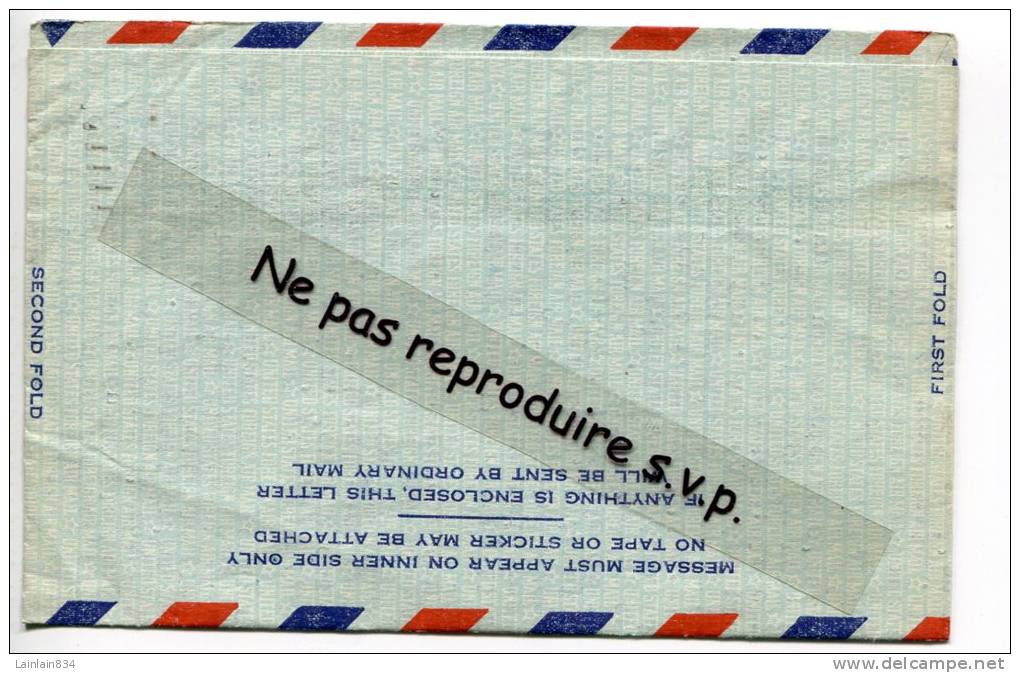 - Entier Postal, USA, Air Mail, Aérogramme De CHICAGO To Château D´Angleterre, Par Bischeim, Bas-Rhin, 1952. - 1941-60