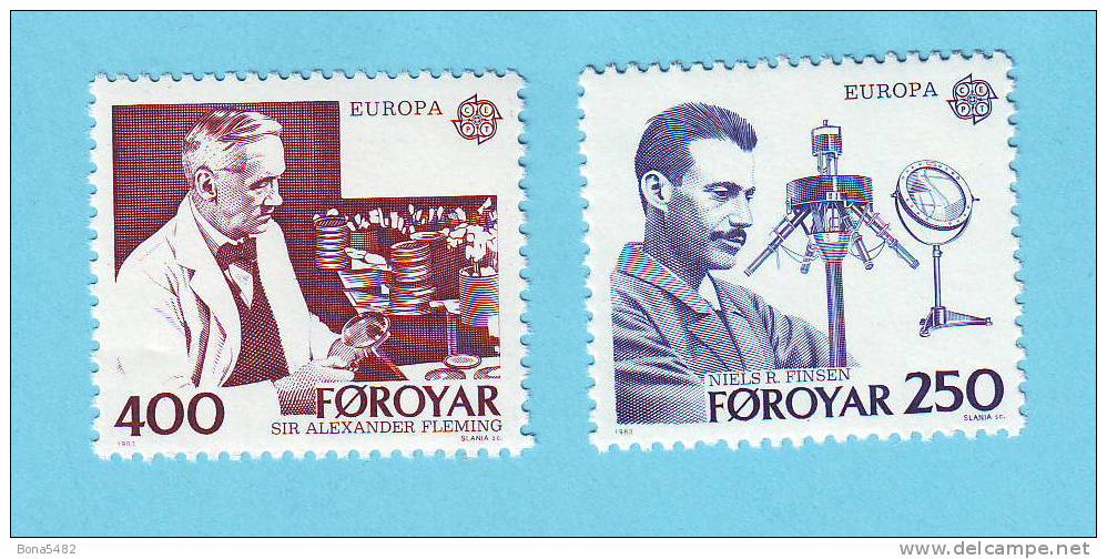 FEROE FOROYAR INVENTEURS FLEMING FINSEN 1983 / MNH**  / BJ 791 - Faroe Islands