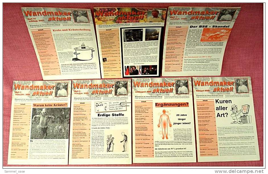 7 Zeitschriften Wandmaker aktuell - Helmut Wandmaker Stiftung zur gesunden und natürlichen Lebensweise.