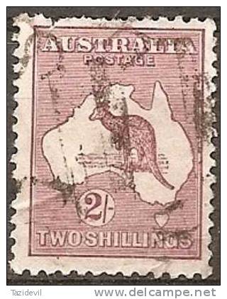 AUSTRALIA - 1929 2/- Kangaroo, Watermark 203 (small Mult). Scott 99. Used. Small Nick At Top - Oblitérés