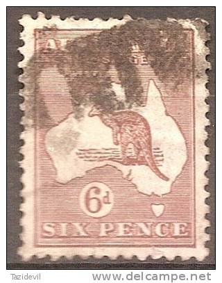 AUSTRALIA - Used 1936  6d  Kangaroo. Watermark 228  (C Of A).   Scott 121 - Oblitérés