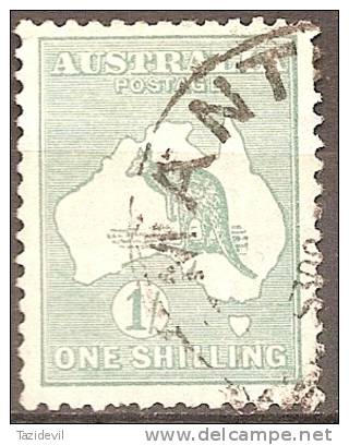 AUSTRALIA - Used 1929  1/-  Kangaroo. Watermark 203  (small Mult).   Scott 98 - Used Stamps